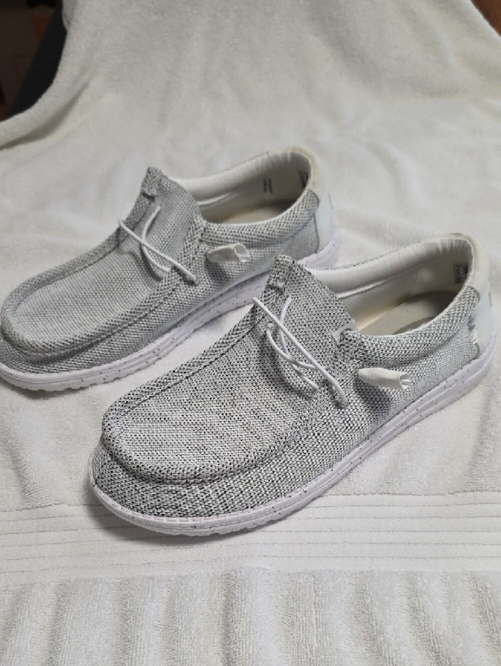 Hey Dude Wally Sox Stone White Slip-On Loafers Men's Size 11 - Picture 11 of 16
